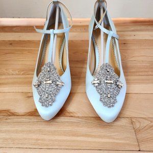 Bella Belle - Annalise Blue satin heels